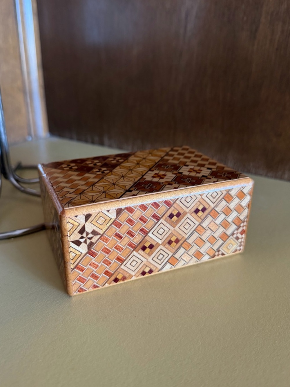 4.5” Sun 11 Step Koyosegi - Karami Japanese Secret Puzzle Box Yosegi